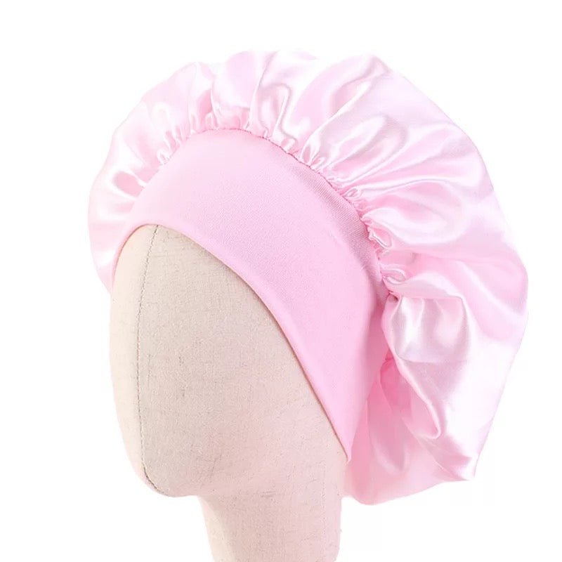 Kids Large Band Single Layered Satin Silk Bonnet Caps - Fatisha Boutique