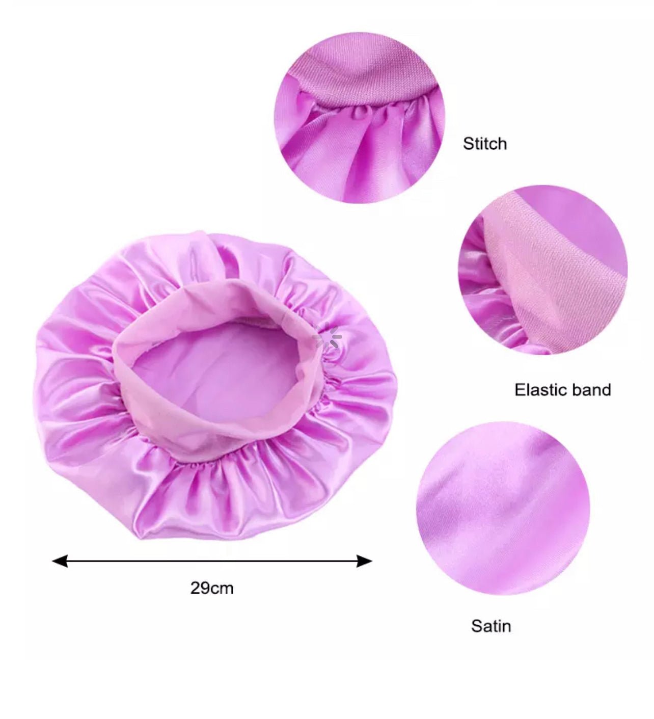Kids Large Band Single Layered Satin Silk Bonnet Caps - Fatisha Boutique