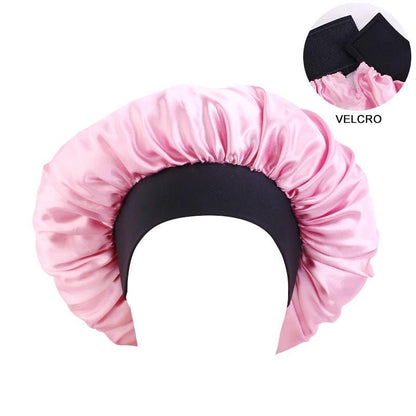 Large Adjustable Band Satin Silk Single Layered Luxury Stylish Bonnet Caps - Fatisha Boutique