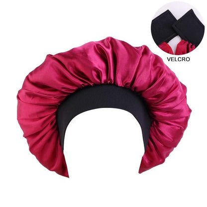 Large Adjustable Band Satin Silk Single Layered Luxury Stylish Bonnet Caps - Fatisha Boutique