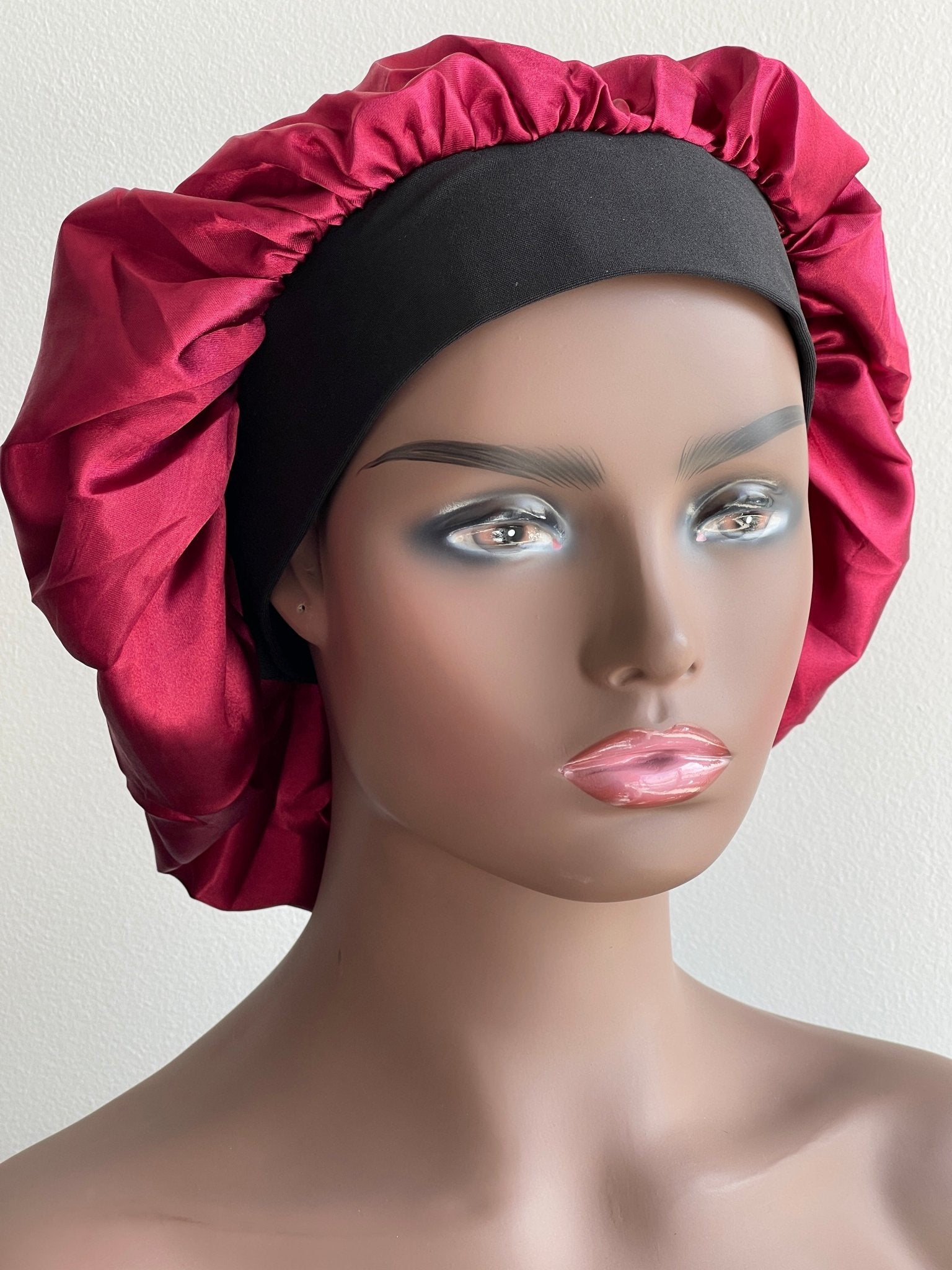 Large Adjustable Band Satin Silk Single Layered Luxury Stylish Bonnet Caps - Fatisha Boutique