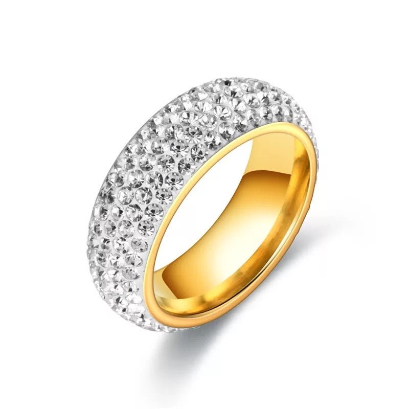 Large Fashion Sparkling Rhinestone Statement Rings - Fatisha Boutique