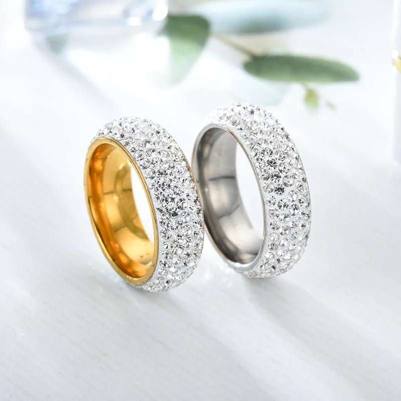 Large Fashion Sparkling Rhinestone Statement Rings - Fatisha Boutique