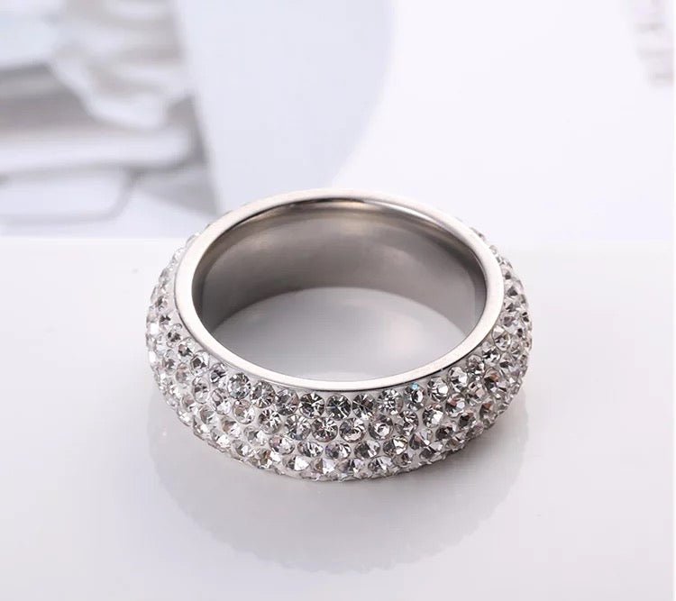 Large Fashion Sparkling Rhinestone Statement Rings - Fatisha Boutique