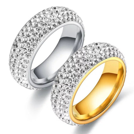 Large Fashion Sparkling Rhinestone Statement Rings - Fatisha Boutique