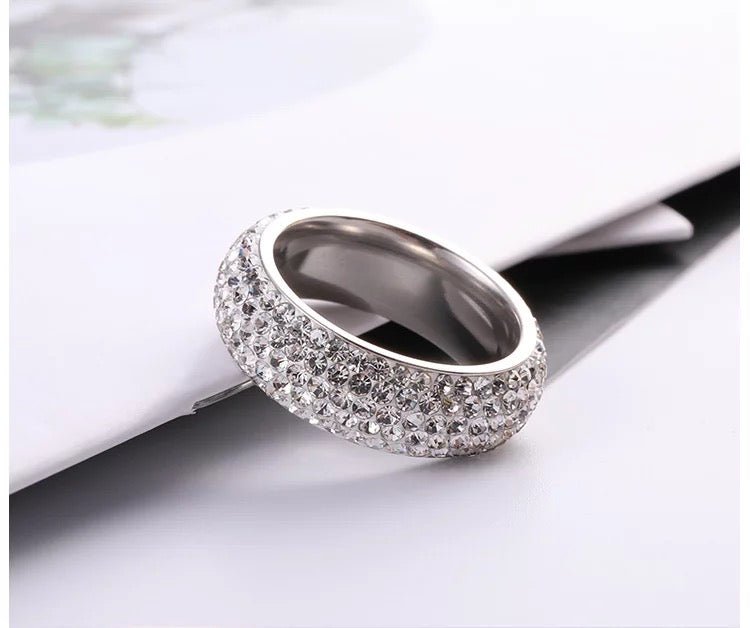 Large Fashion Sparkling Rhinestone Statement Rings - Fatisha Boutique