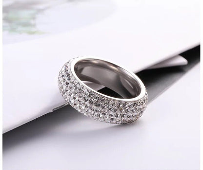 Large Fashion Sparkling Rhinestone Statement Rings - Fatisha Boutique
