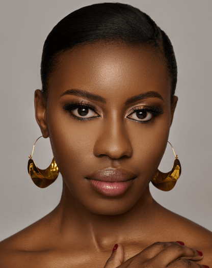 Large Statement Alloy Stud Earrings - Fatisha Boutique