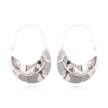 Large Statement Alloy Stud Earrings - Fatisha Boutique