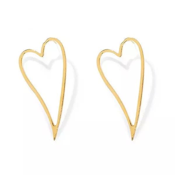 Love Heart Shaped Lightweight Alloy Stud Earrings - Fatisha Boutique