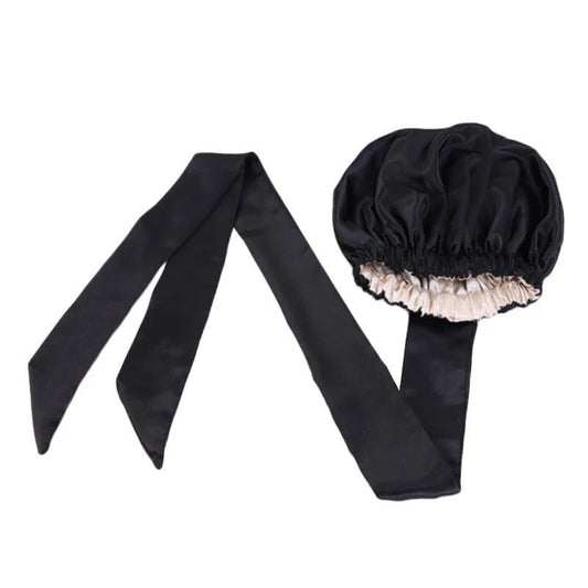 Luxury Satin Silk Double - Layered Bonnet Turban Headwrap Cap - Fatisha Boutique