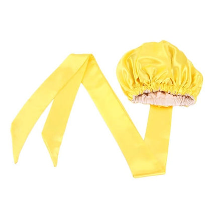 Luxury Satin Silk Double - Layered Bonnet Turban Headwrap Cap - Fatisha Boutique