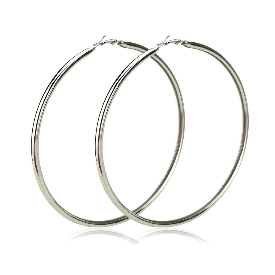 Oversized Big 11CM Lightweight Statement Hoop Earrings - Fatisha Boutique