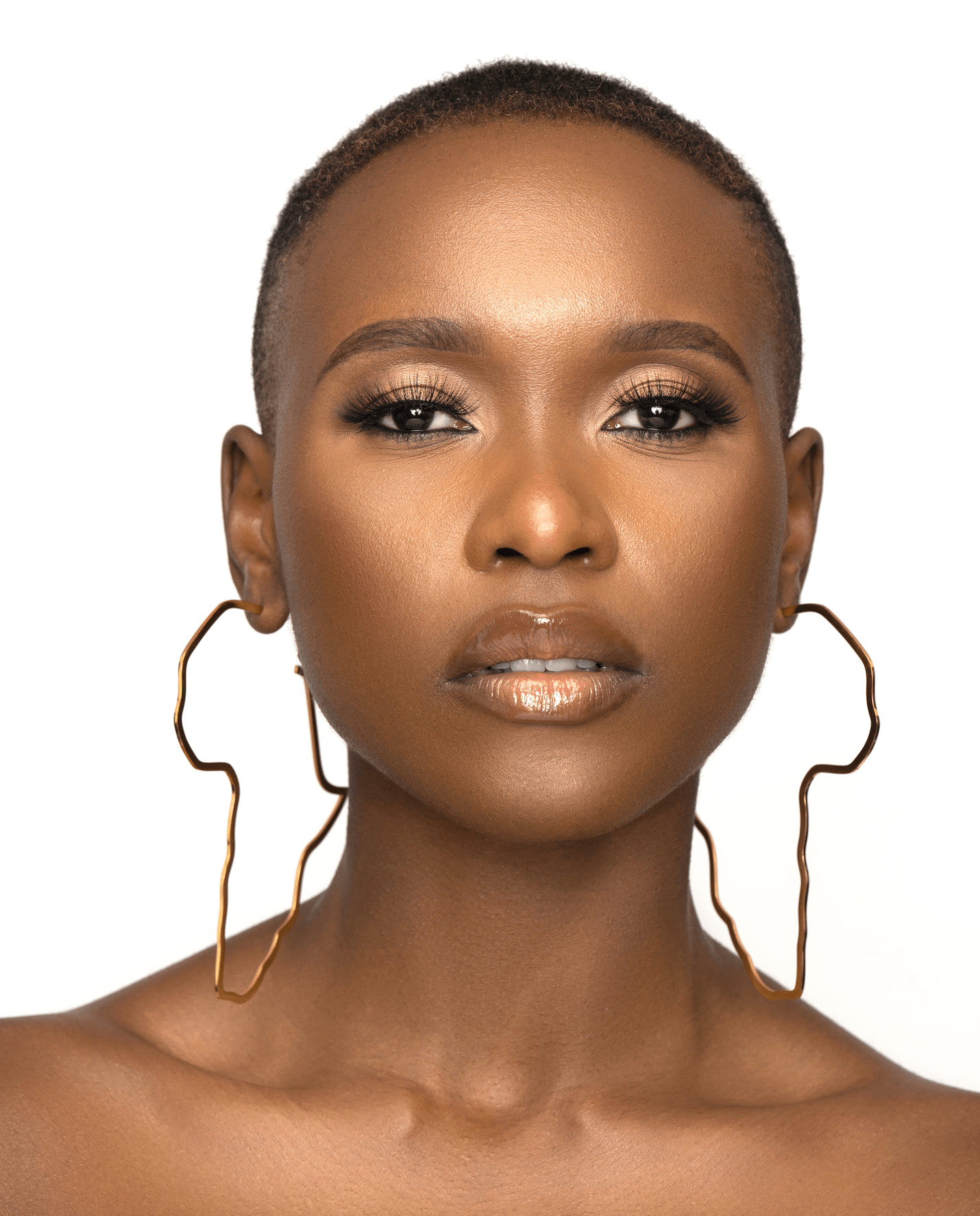Oversized Outline Africa Map Hoop Earrings – Gold or Silver Statement Jewellery for Women - Fatisha Boutique