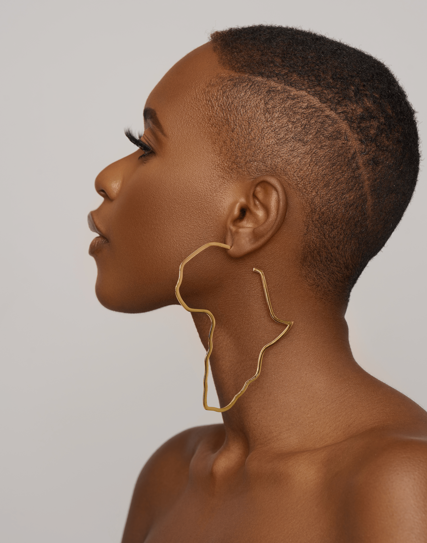 Oversized Outline Africa Map Hoop Earrings – Gold or Silver Statement Jewellery for Women - Fatisha Boutique
