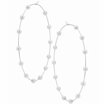 Oversized Thin Lightweight Faux Pearl Statement Hoop Earrings - Fatisha Boutique