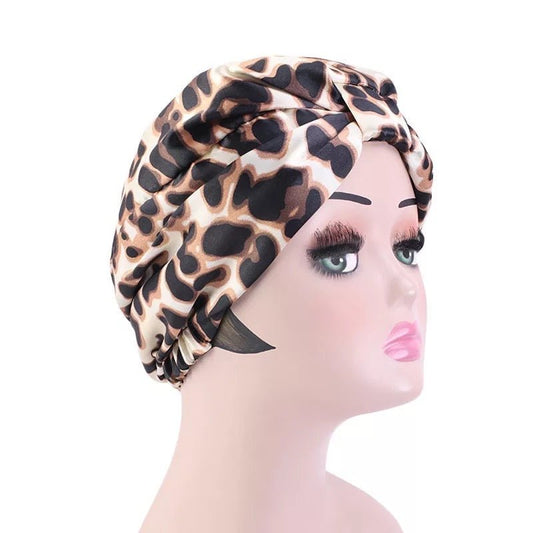 Satin Silk Double Layered Ready to Wear Turban Caps - Fatisha Boutique