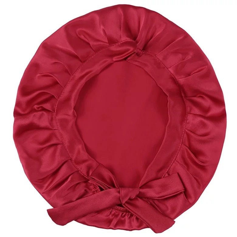 Satin Silk Single Layered Stylish Bonnet Cap with Ties for Hair Protection - Fatisha Boutique