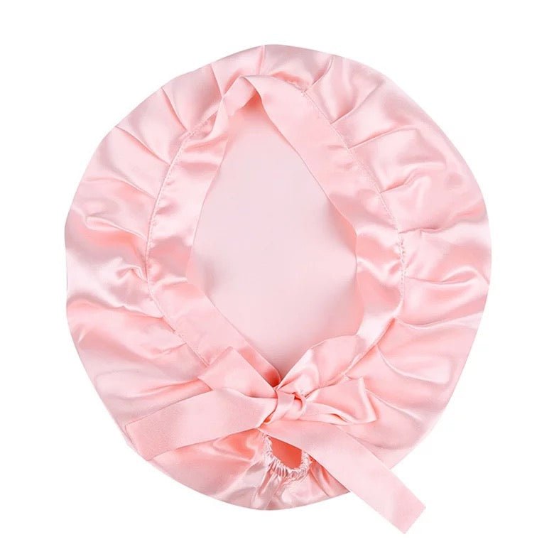 Satin Silk Single Layered Stylish Bonnet Cap with Ties for Hair Protection - Fatisha Boutique