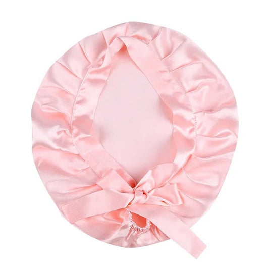 Satin Silk Single Layered Stylish Bonnet Cap with Ties for Hair Protection - Fatisha Boutique