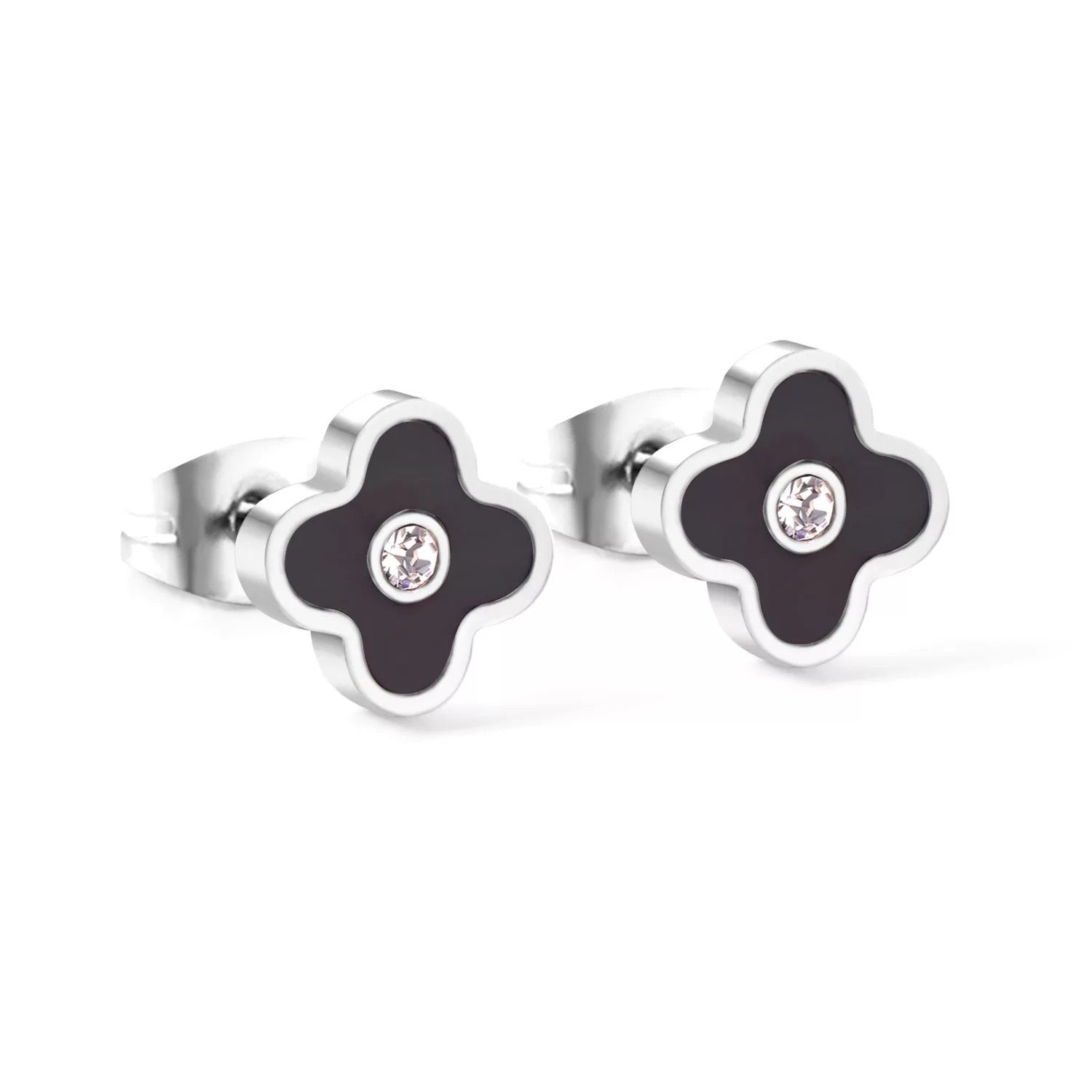 Small Stainless Steel Flower Design Stud Earrings - Fatisha Boutique