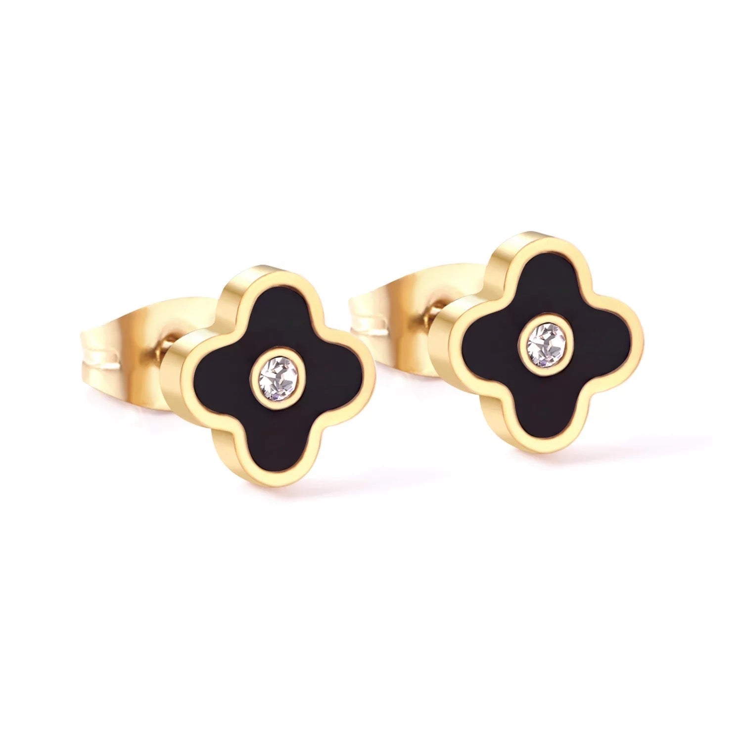 Small Stainless Steel Flower Design Stud Earrings - Fatisha Boutique